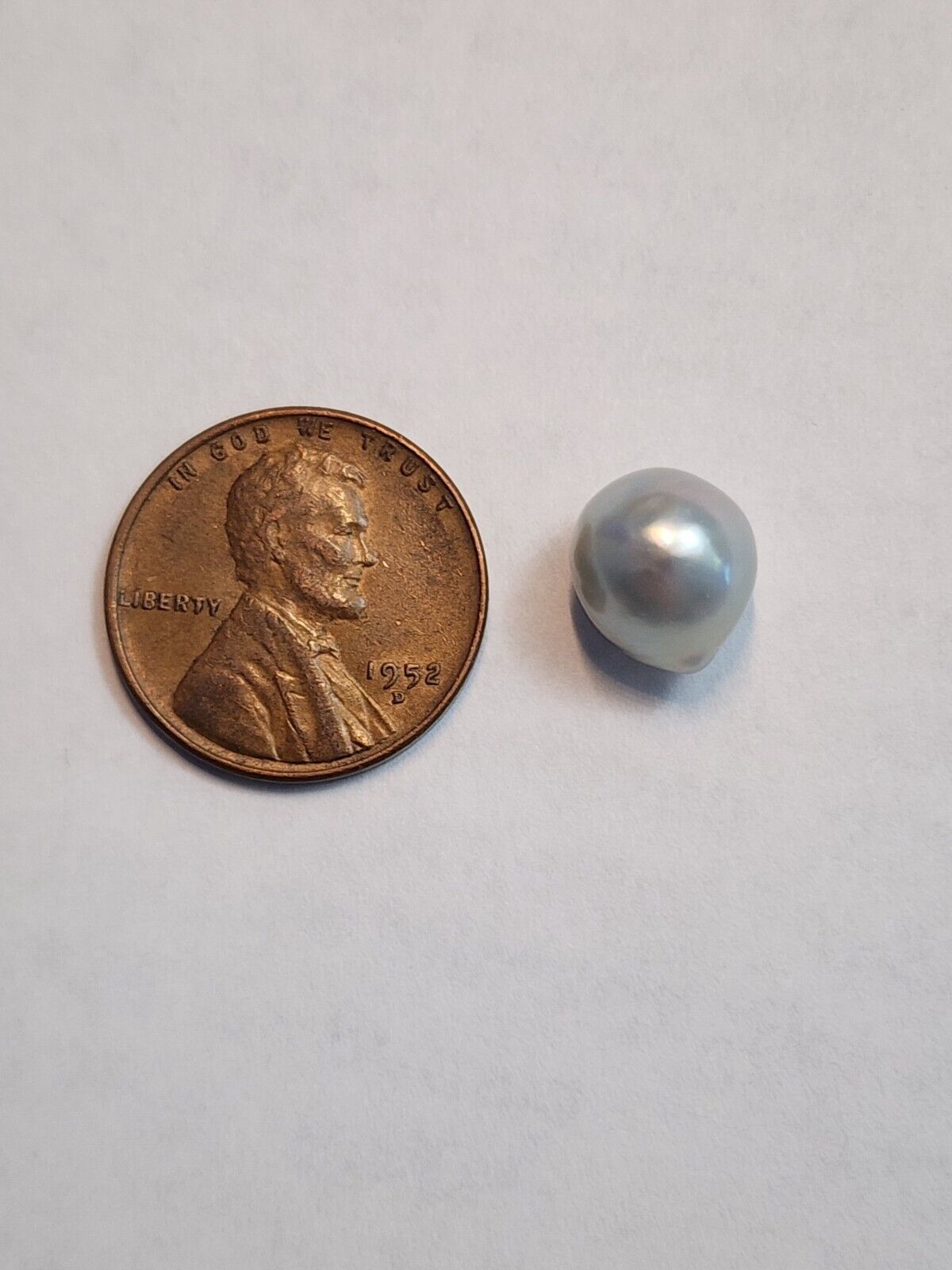 10mm Baroque Green, GIA Report, Cultured Pearl Undrilled, Akoya Pearl Oyster