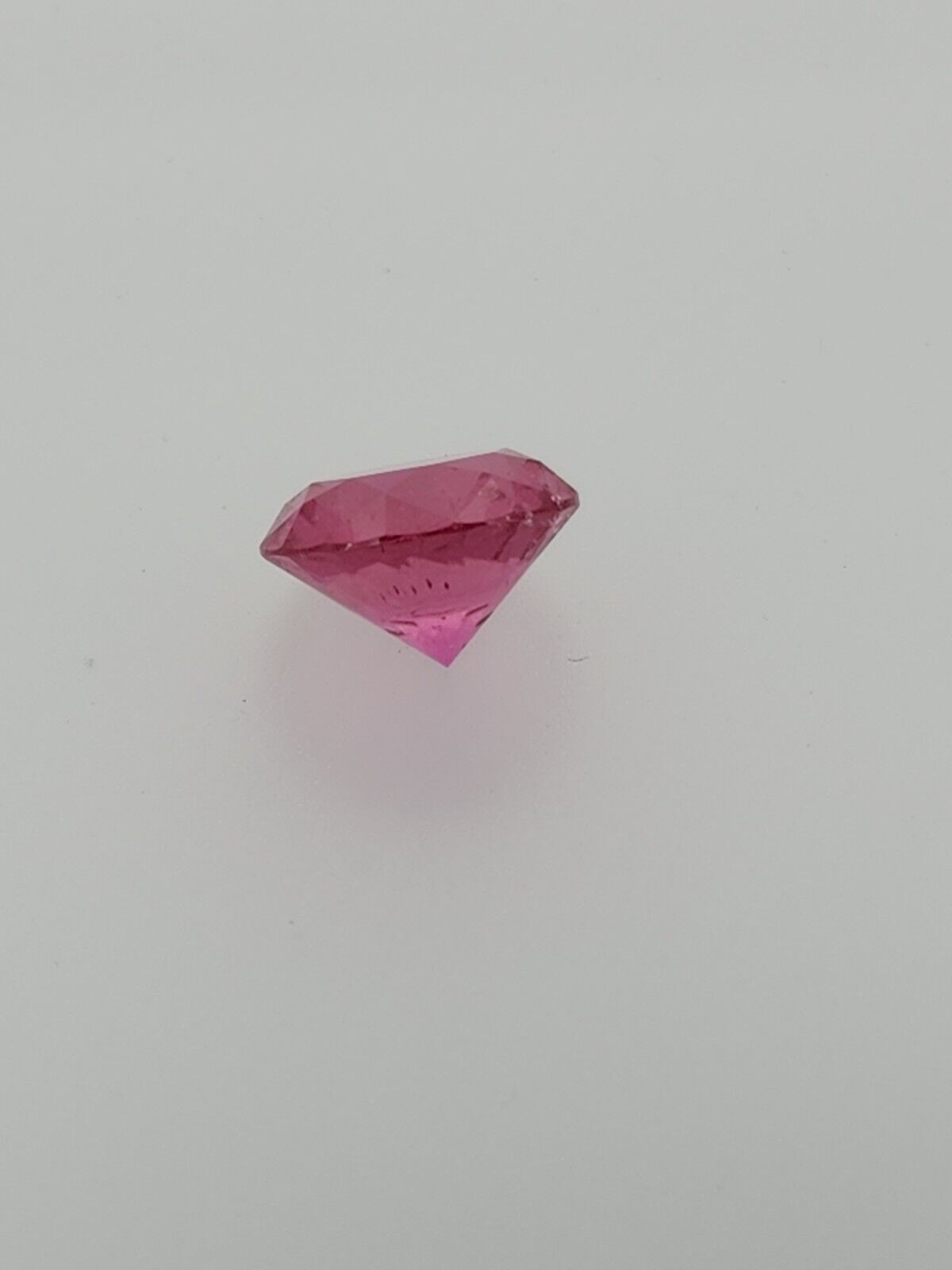 13.34 Vivid Pink Round Tourmaline, GIA Report, Amazing Stone