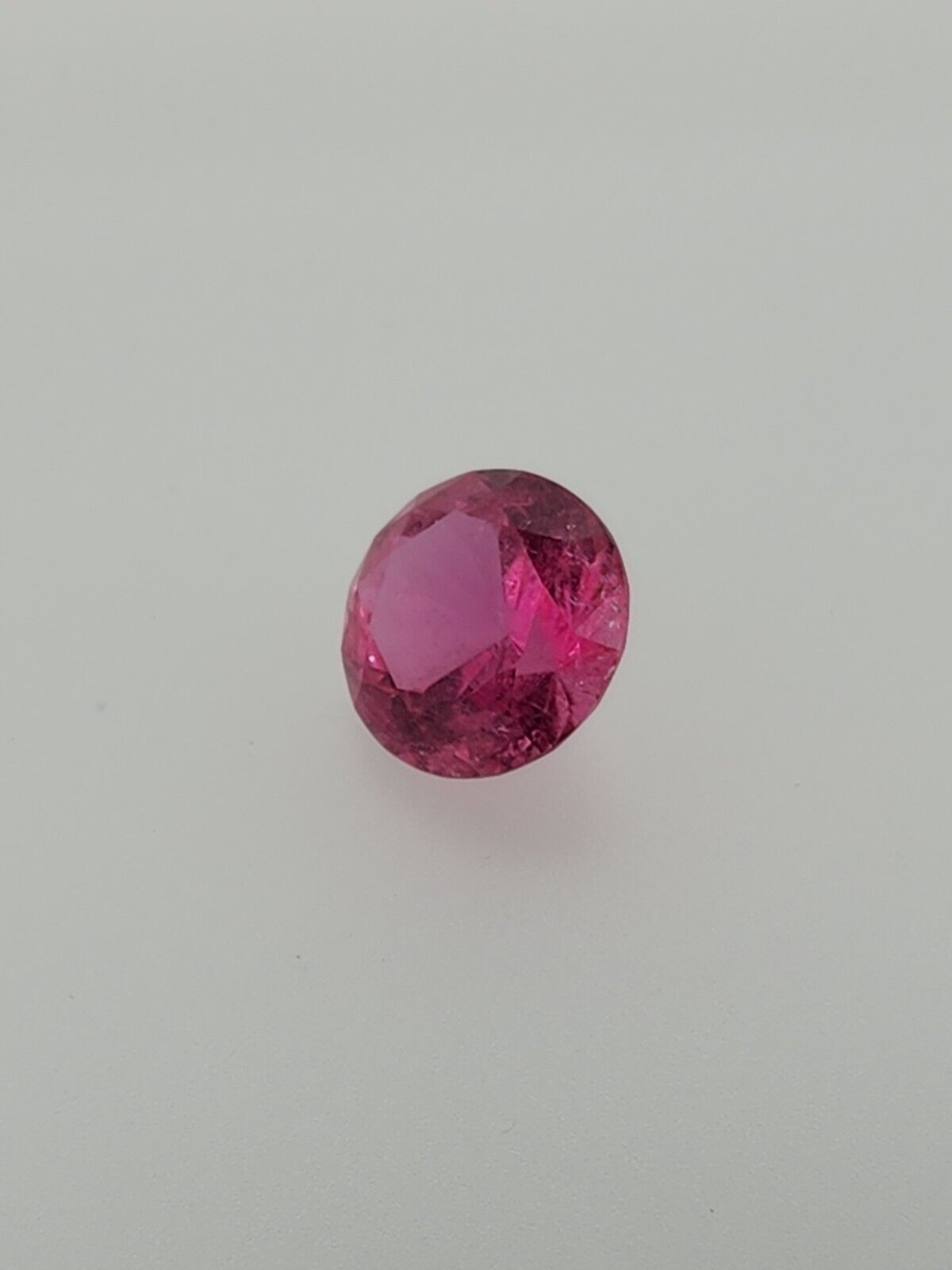 13.34 Vivid Pink Round Tourmaline, GIA Report, Amazing Stone