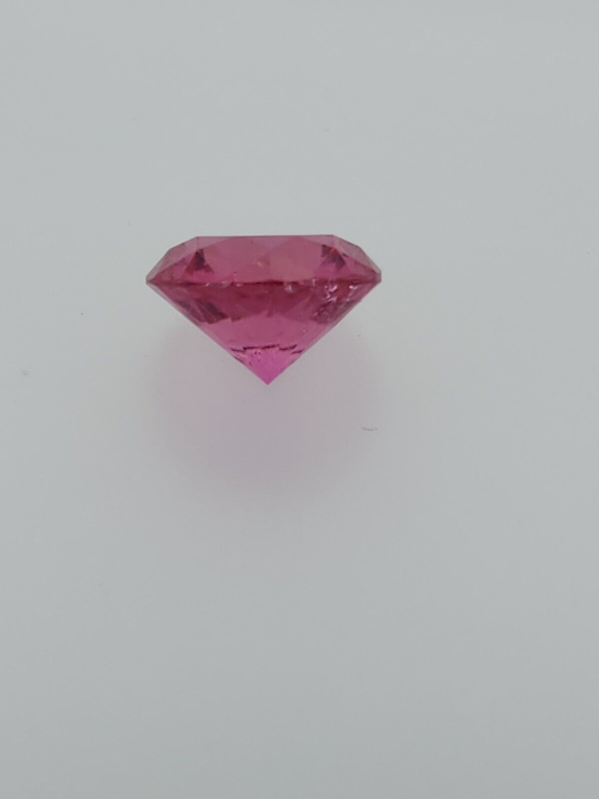 13.34 Vivid Pink Round Tourmaline, GIA Report, Amazing Stone