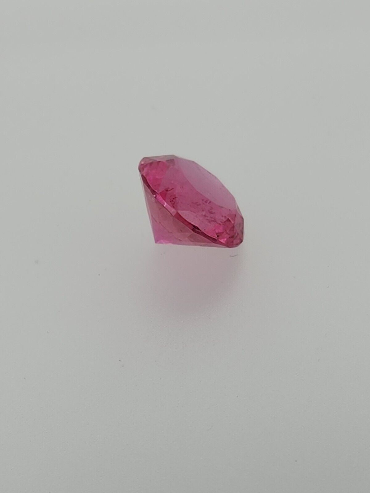 13.34 Vivid Pink Round Tourmaline, GIA Report, Amazing Stone
