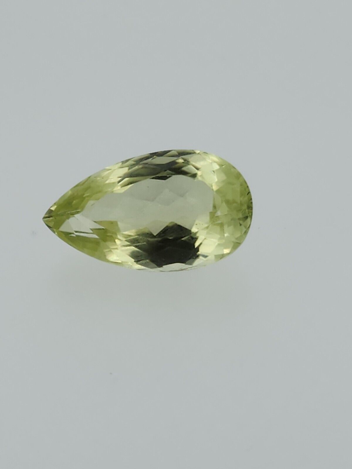 10.48 Ct Pear Shaped Herderite, GIA Report, Ultra Rare, Greenish Yellow, Wow