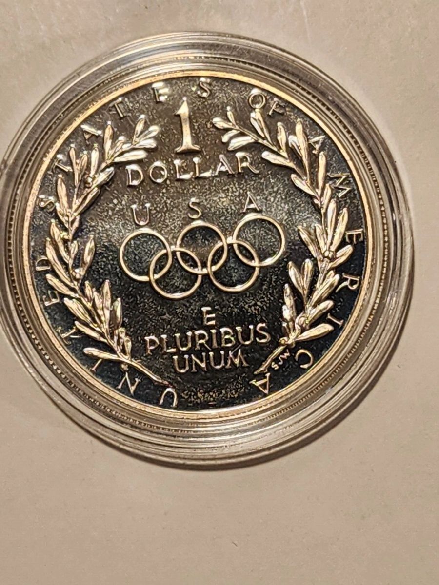 1988 PROOF United States 90% Silver Mint Olympics Coin + Box + COA