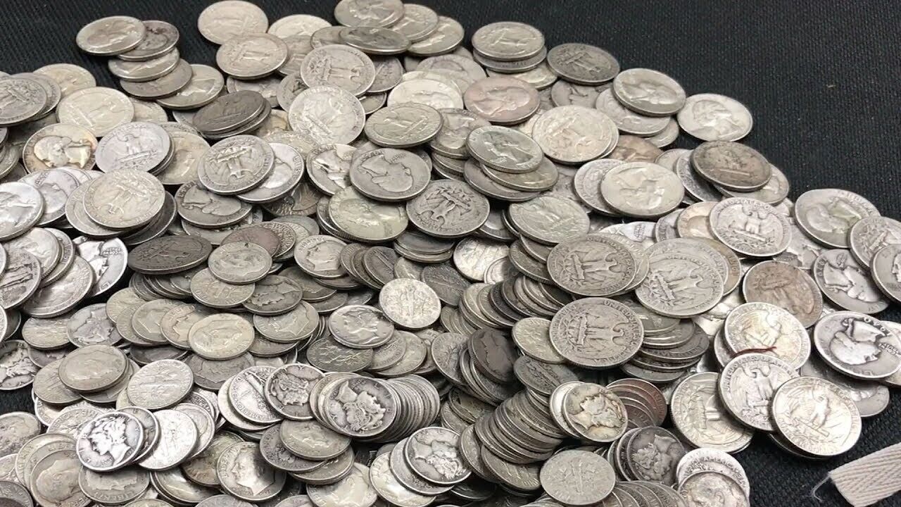 SILVER (1) One Standard Oz, Junk Mixed US Silver Coins-PLUS Early Slabbed Nickel