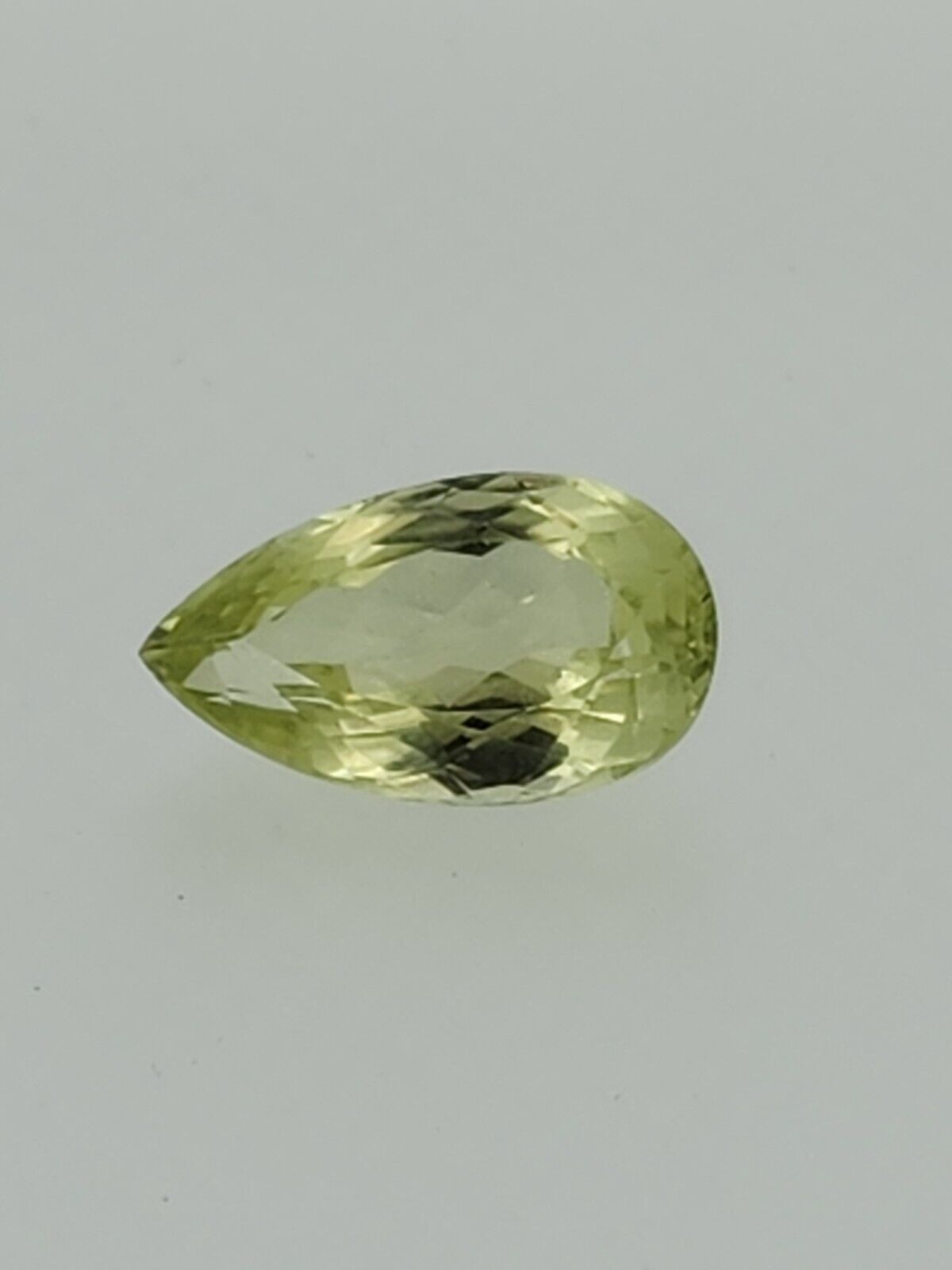 10.48 Ct Pear Shaped Herderite, GIA Report, Ultra Rare, Greenish Yellow, Wow
