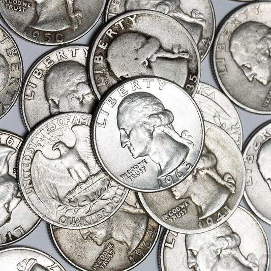 Six (6) Washington Quarters, 90% Silver Pre 1964, Circulated, Choose How Many