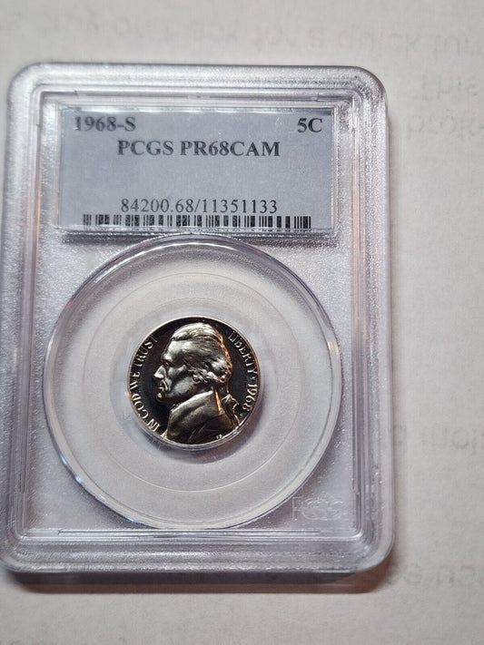 1968-S Jefferson Nickel PCGS PR68CAM