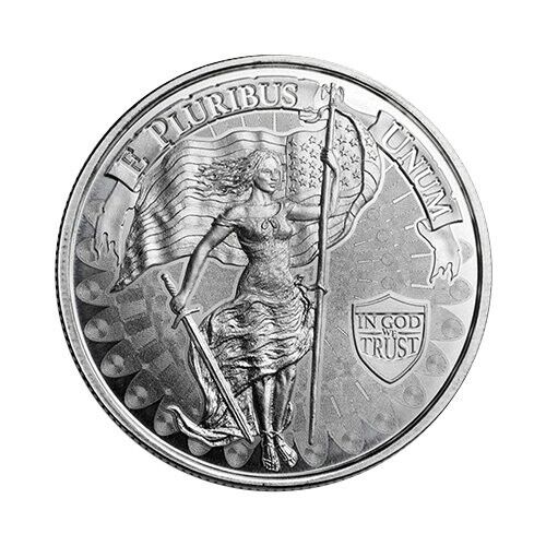Unity & Liberty Symbol - 1 oz .999 Fine Silver Round - In God we Trust
