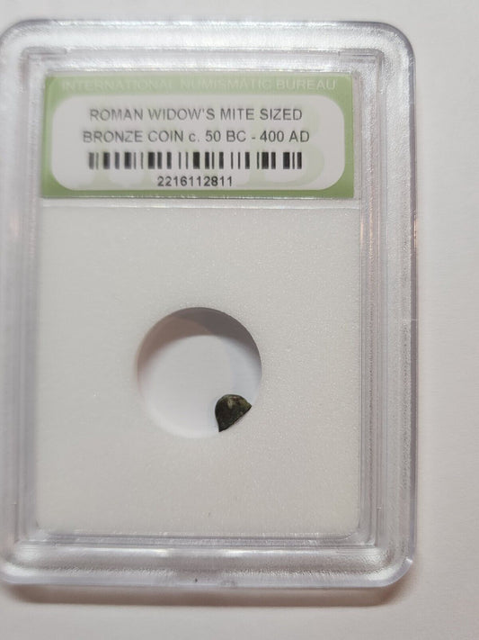 Roman Widow's Mite Sized Bronze Coin 50 BC - 400AD INB Certified
