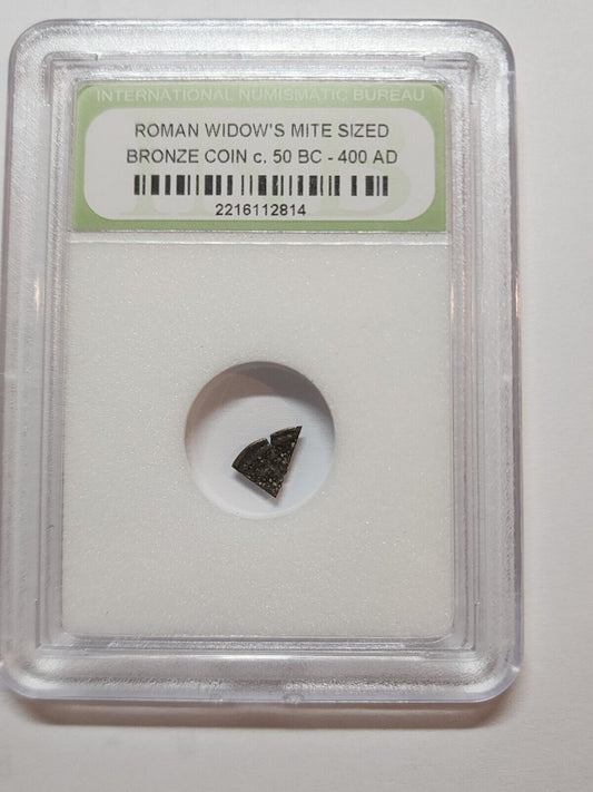 Roman Widow's Mite Sized Bronze Coin 50 BC - 400AD INB Certified