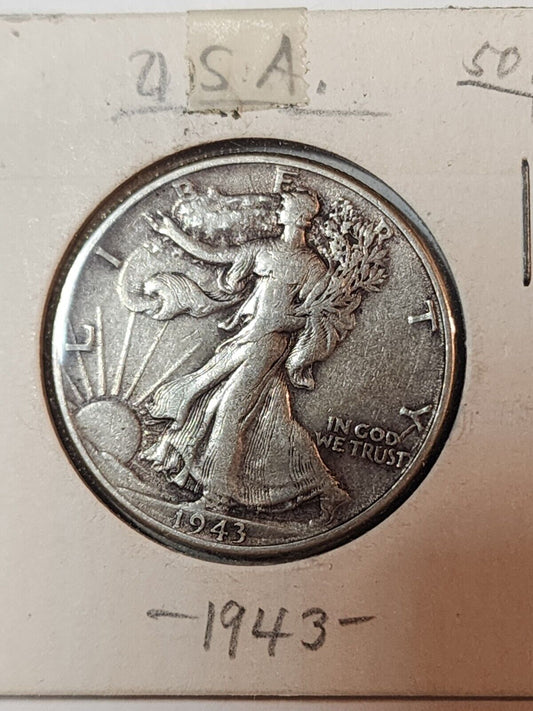 1943 XF Walking Liberty Half Dollar - 90% Silver