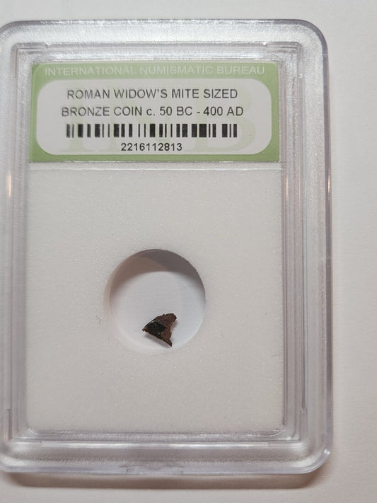 Roman Widow's Mite Sized Bronze Coin 50 BC - 400AD INB Certified